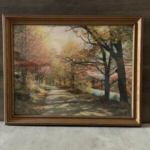 Charles Sawyer Vintage Autumnal Glory Signed Hand Colored Gilt Frame Photograph